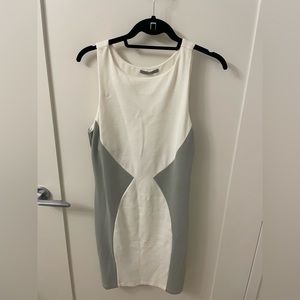 Tart Dress White with Grey Siding
